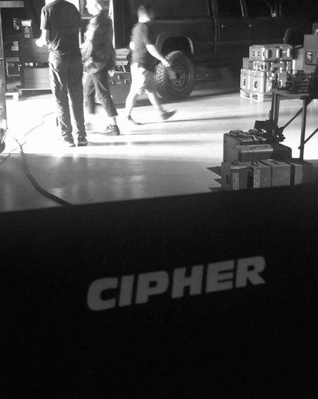 Cipher chair in the set of Fast & Furious 9.