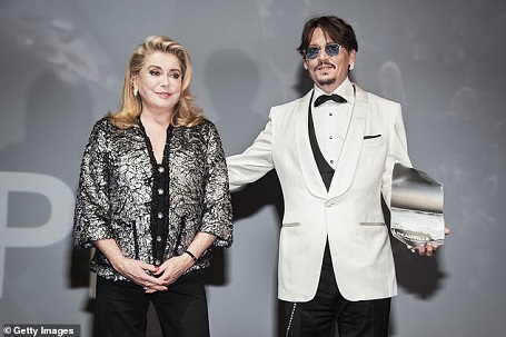The Legendary Catherine Deneuve presented Depp with the Career Honor.