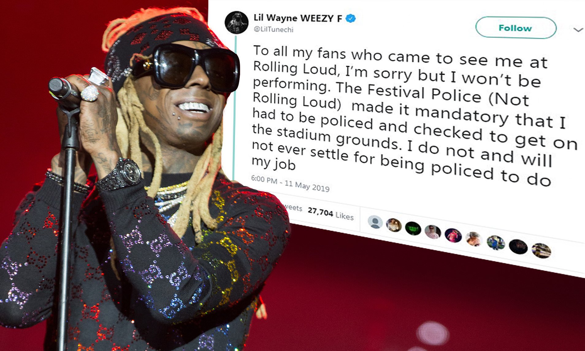 Security Stops Lil Wayne For A 'Mandatory' Search And He Abruptly Cancels His Rolling Loud Performance